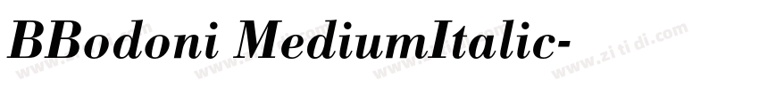 BBodoni MediumItalic字体转换